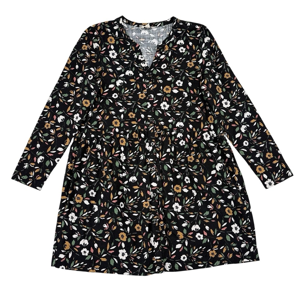 Seasalt Cornwall Dress Size 6 Multicolor Floral Lantic Bay Tunic Long Sleeve